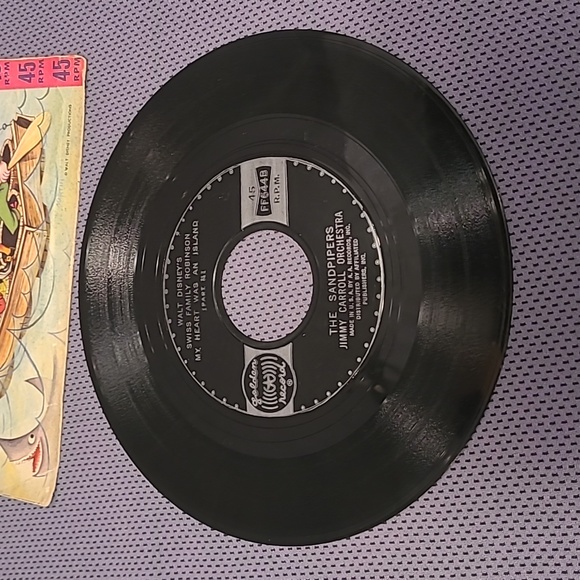 1960 Walt Disney's Swiss Family Robinson 45 RPM Vinyl Record - Picture 4 of 5